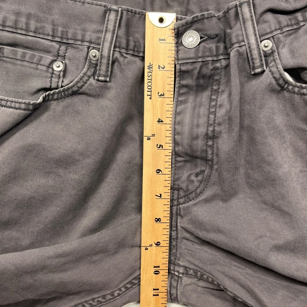 Levi's 514 Straight Fit Pants Mens 34x30 Gray Cotton Casual Twill‎ Trousers